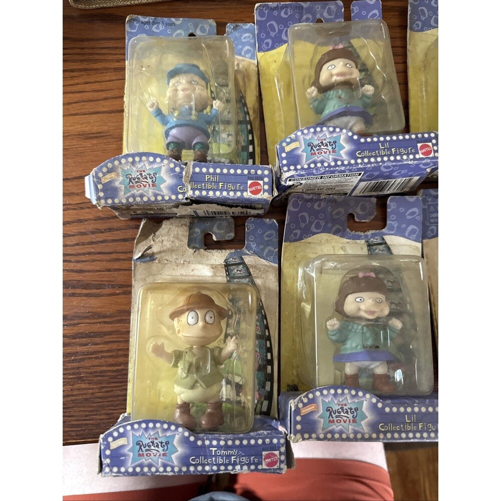 Mattel Rugrats Collectible Figures Set of 5 Baby Dil Phil Dil Lil Tommy